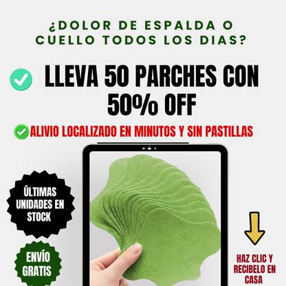 PARHES HERBAL SALUVERA ™ -Alivio Inmediato para Dolor de Espalda y Cuello