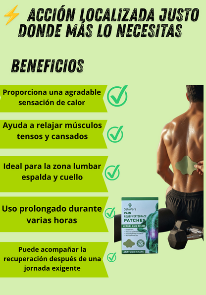 PARHES HERBAL SALUVERA ™ -Alivio Inmediato para Dolor de Espalda y Cuello